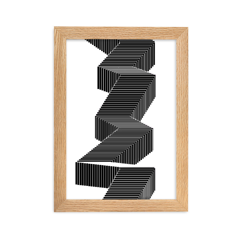 Mono Steps Framed Print