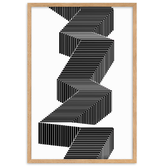 Mono Steps Framed Print