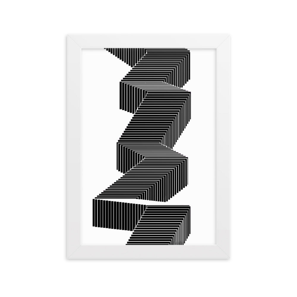 Mono Steps Framed Print