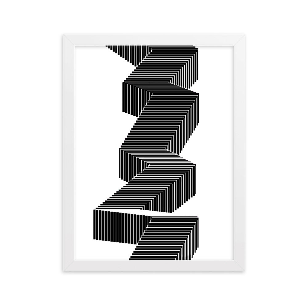 Mono Steps Framed Print