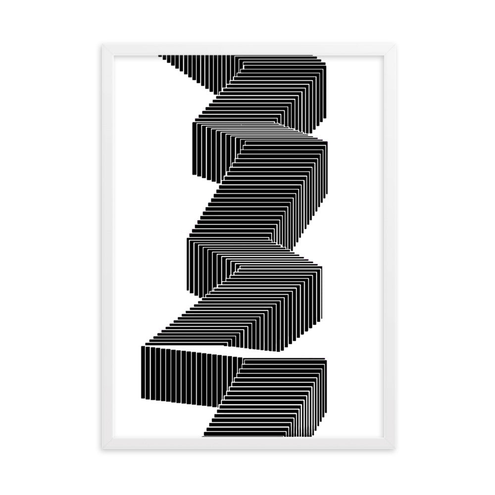 Mono Steps Framed Print