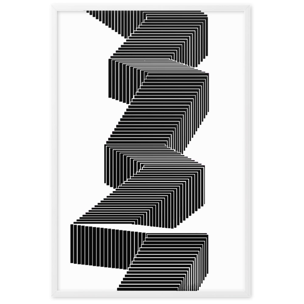 Mono Steps Framed Print