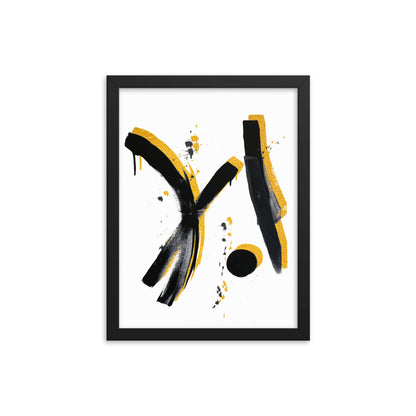 Modern Abstract Brushes Framed Print