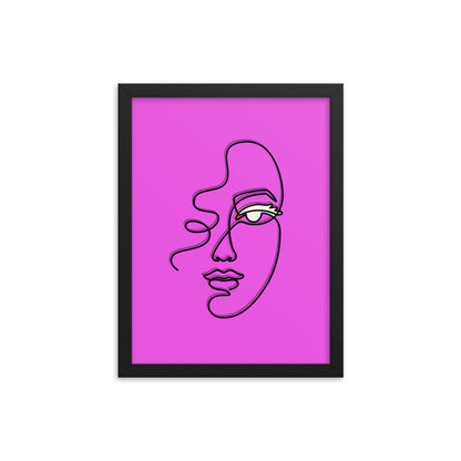 Pink Faces Framed Print