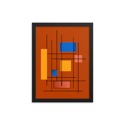 Bauhaus Brown Framed Print