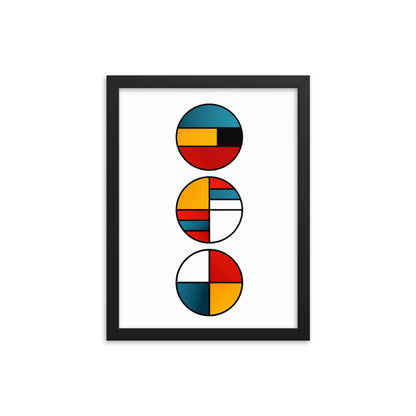 Bauhaus Concentric Framed Print