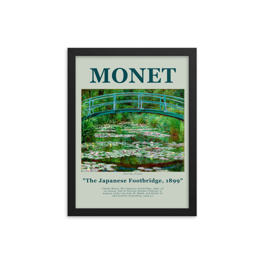 The Japanese Footbridge by Monet Framed Print