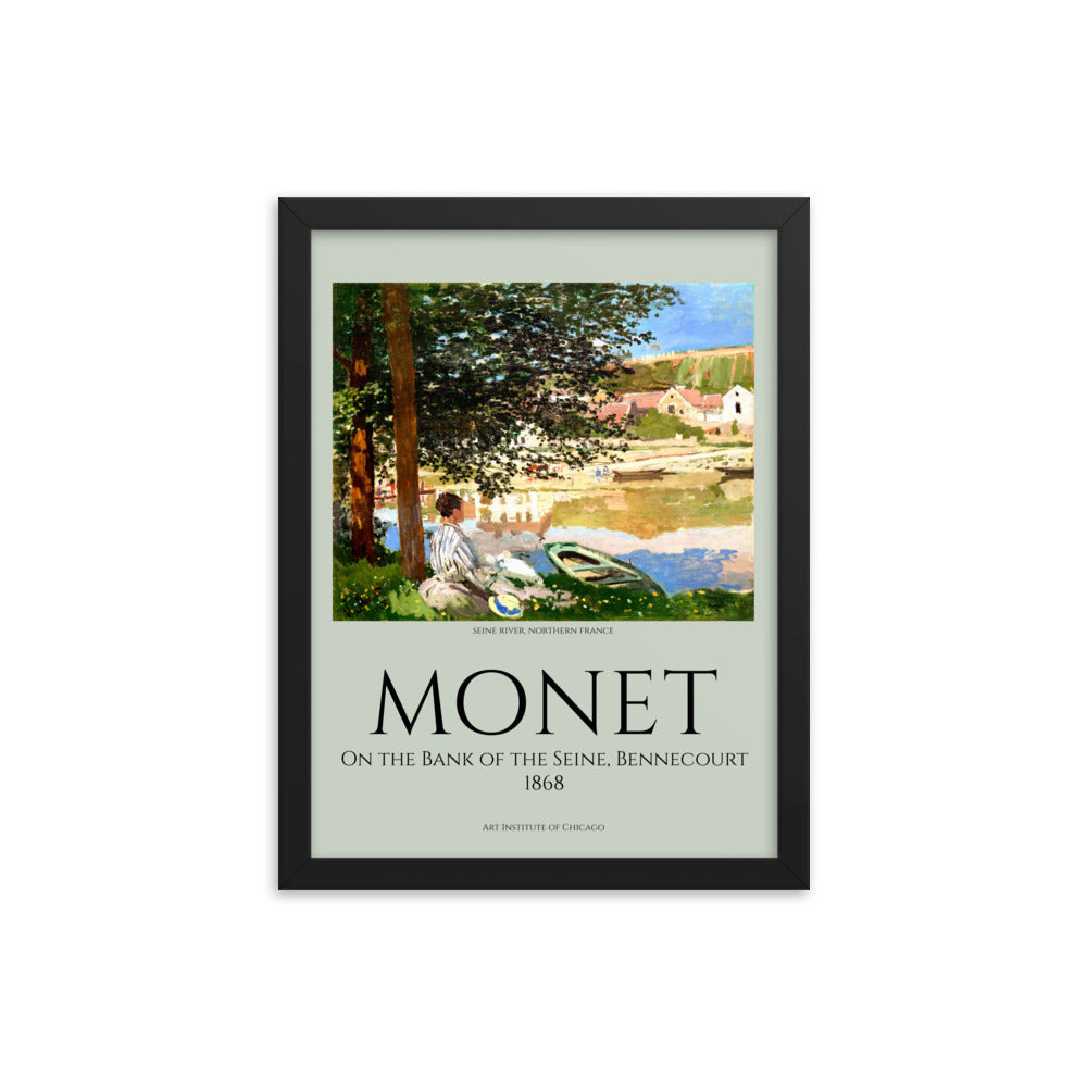 Claude Monet - On the Bank of the Seine, Bennecourt Framed Print