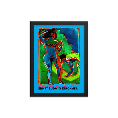 Bathing Woman (Moritzburg) by Ernst Ludwig Kirchner Framed Print