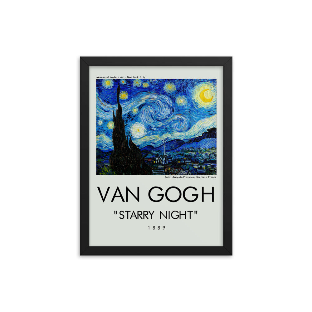 Starry Night by Vincent Van Gogh Framed