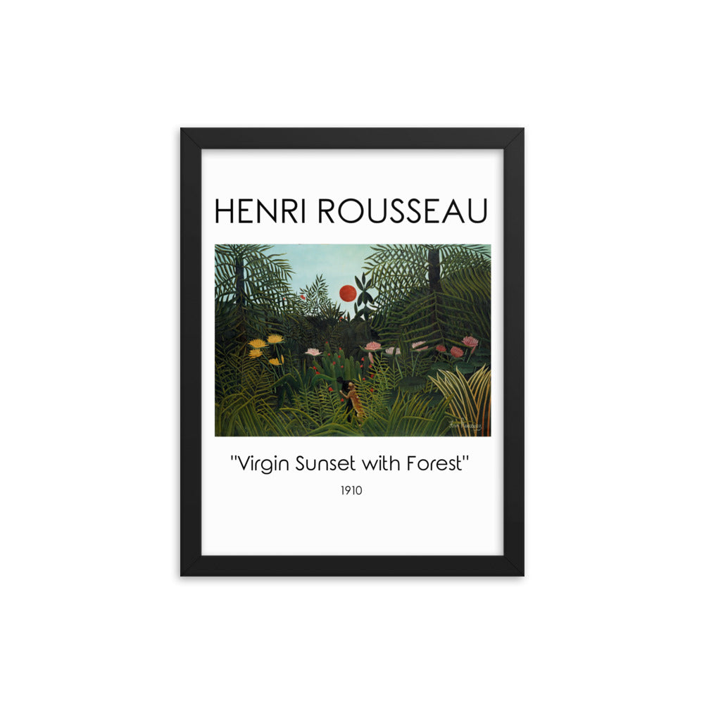 Henri Rousseau - Virgin Sunset with Forest Framed Print