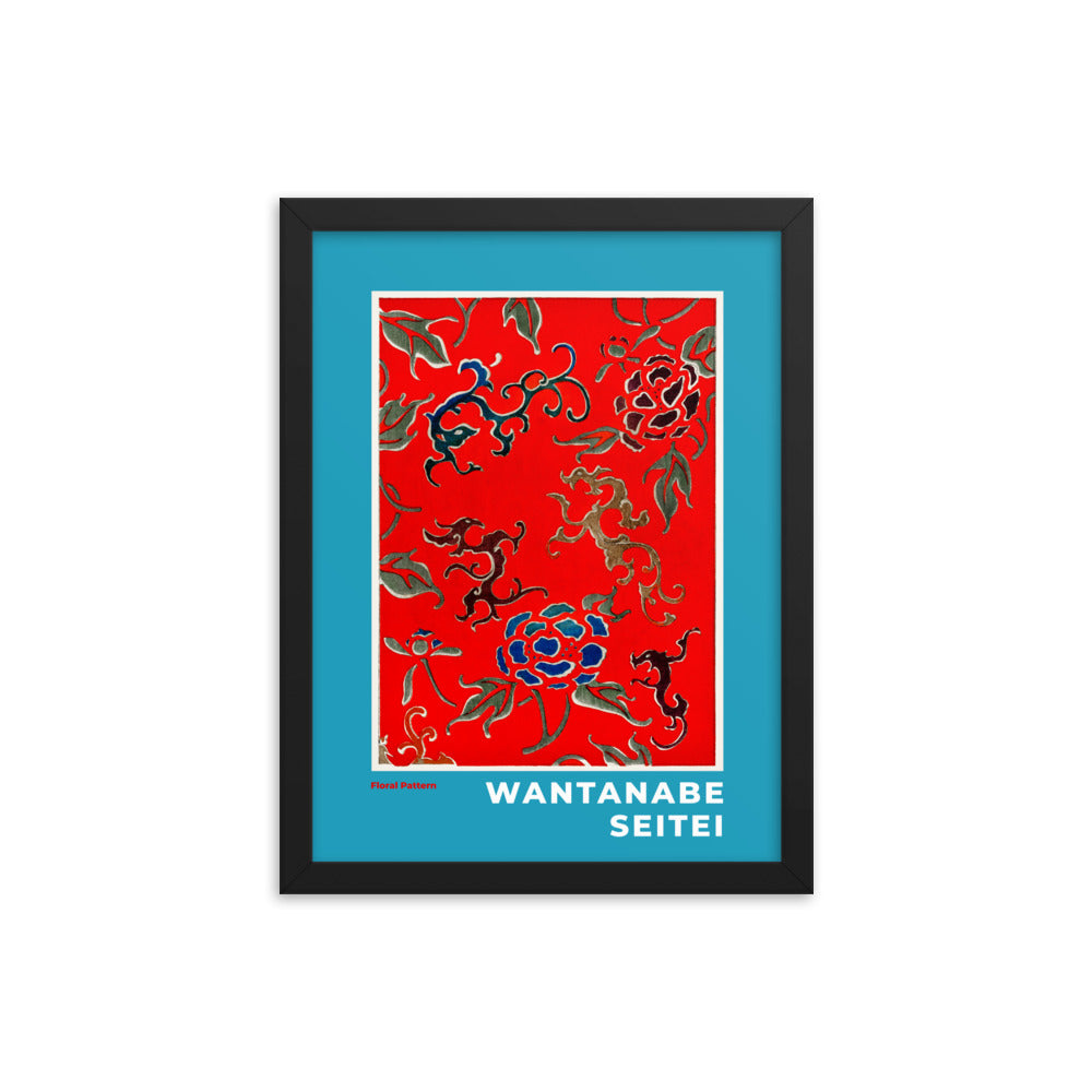 Wantanabe Setei - Floral Pattern Framed Print