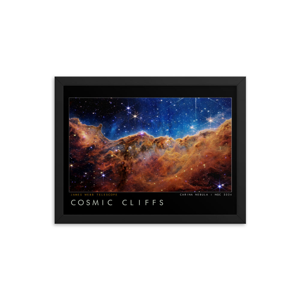 James Webb Telescope Cosmic Cliffs Framed Print