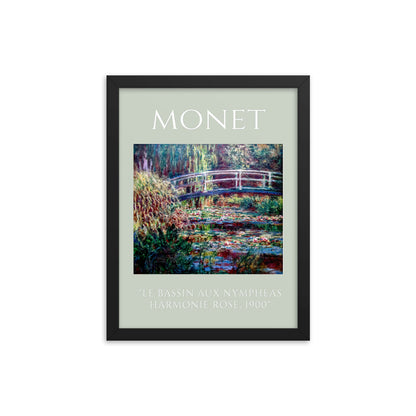 Le Bassin aux nymphéas, harmonie rose by Claude Monet Framed Print