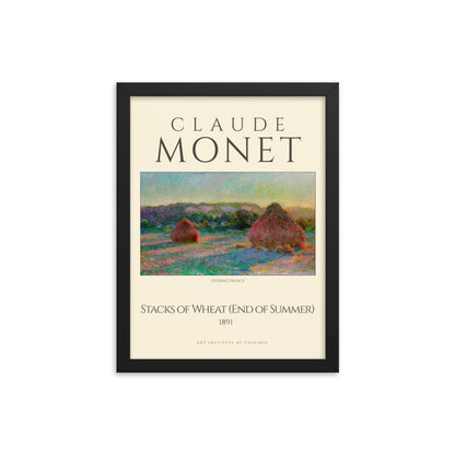 Stacks of Wheat (End of Summer) by Claude Monet Framed Print