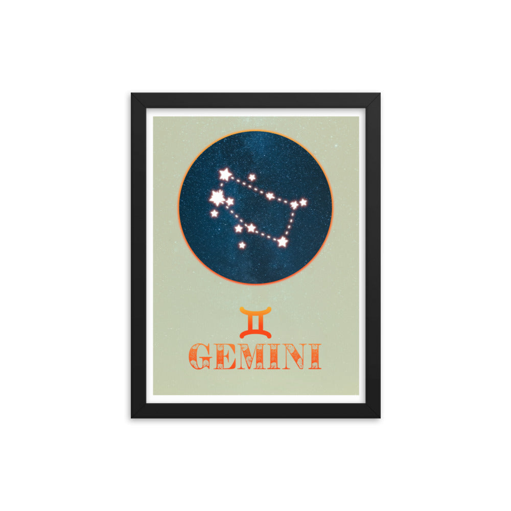 Gemini Zodiac Framed Print