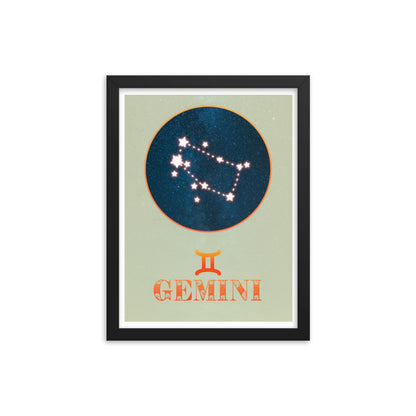 Gemini Zodiac Framed Print