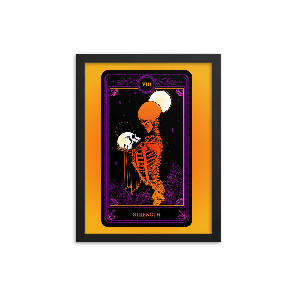 Strength - Tarot Card Framed Print