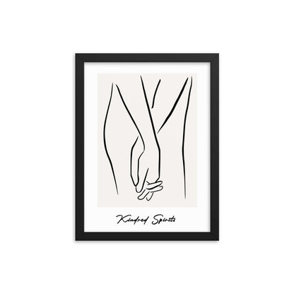 Kindred Spirits Line Art Framed Print