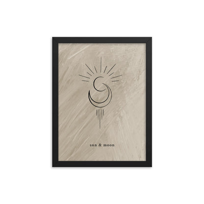 Sun & Moon Framed Print