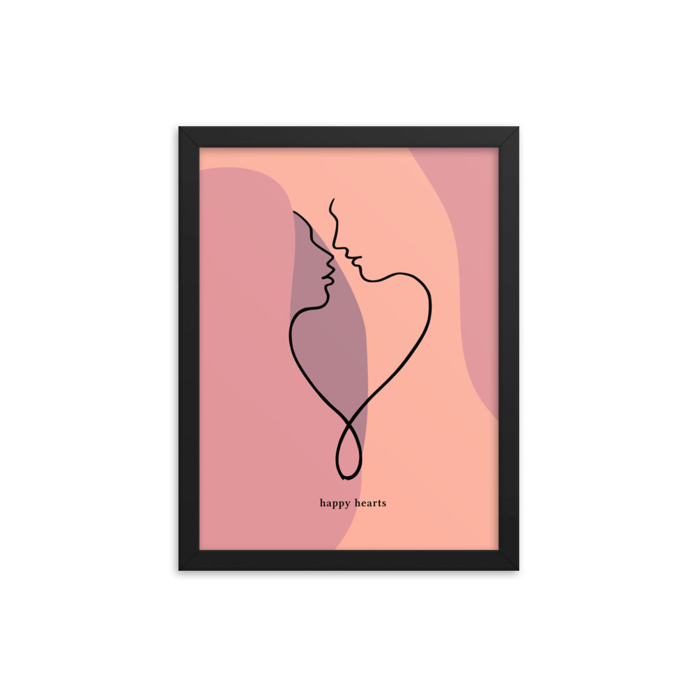 Happy Hearts Framed Print