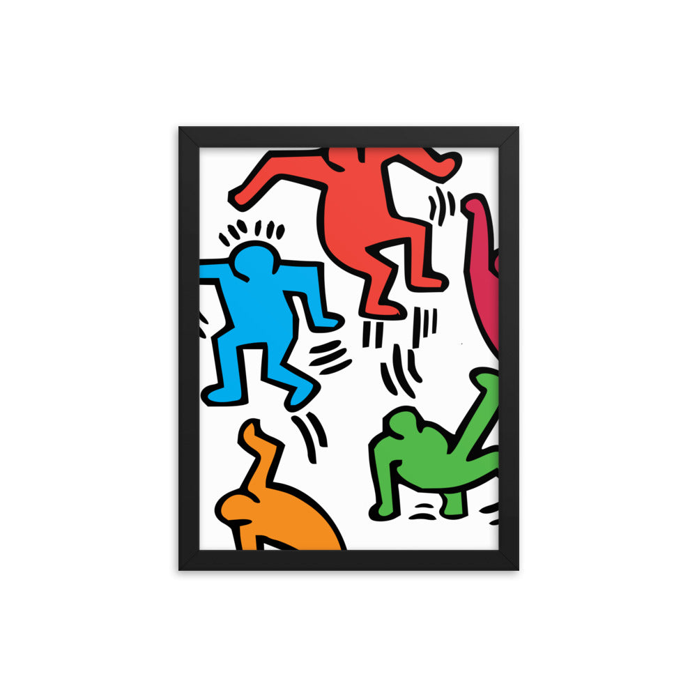 Keith Haring Inspired Framed Print