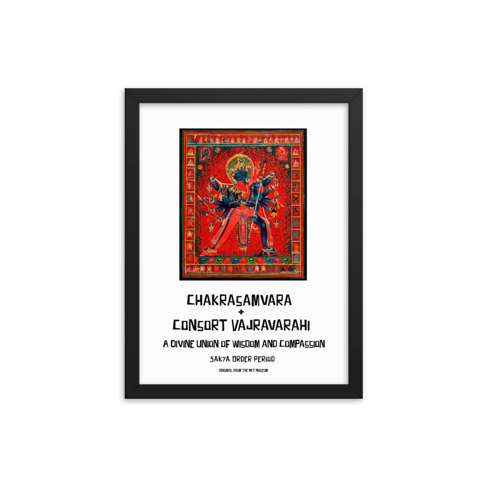 Chakrasamvara and consort Vajravarahi Framed Print