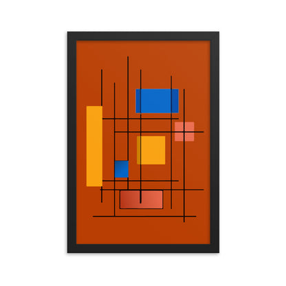 Bauhaus Brown Framed Print