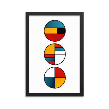 Bauhaus Concentric Framed Print