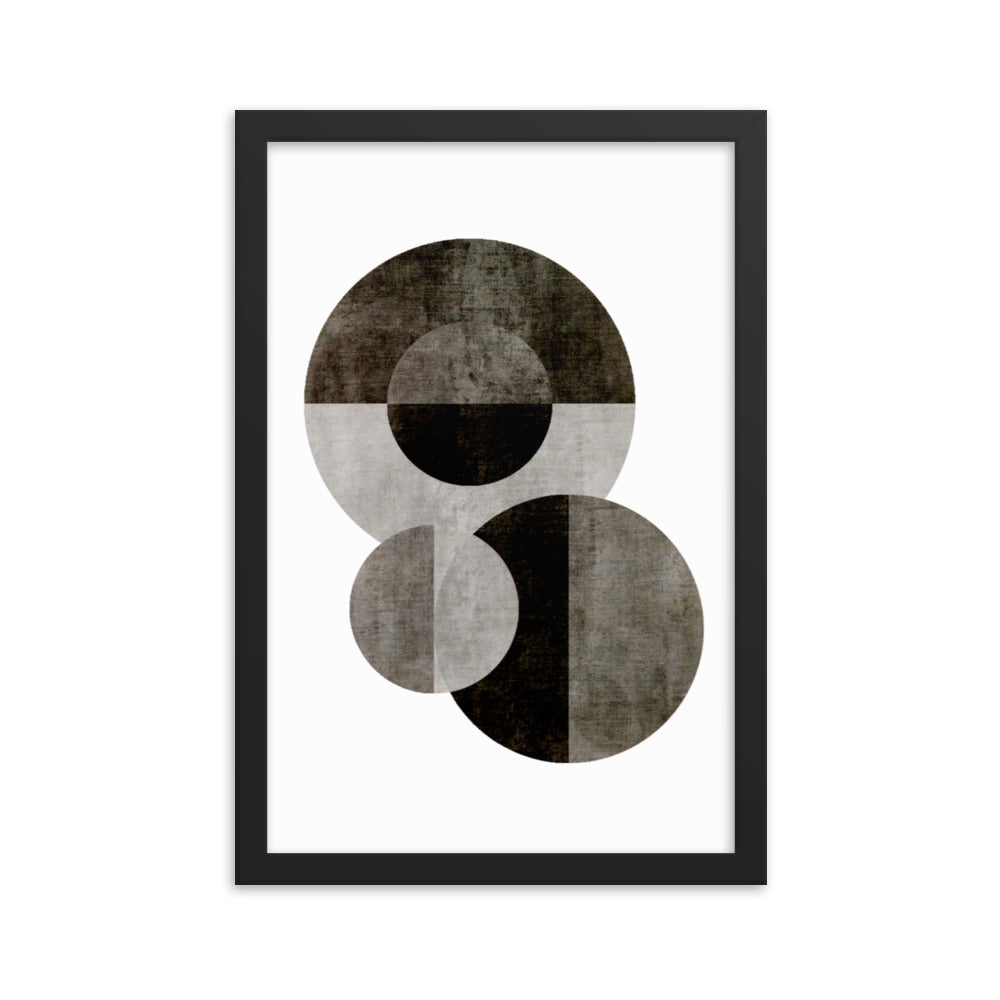 Stone Concentric Circles Framed Print