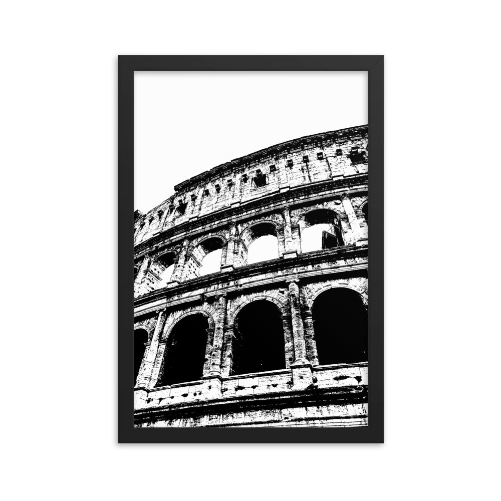 Rome Colosseum Mono Framed Print