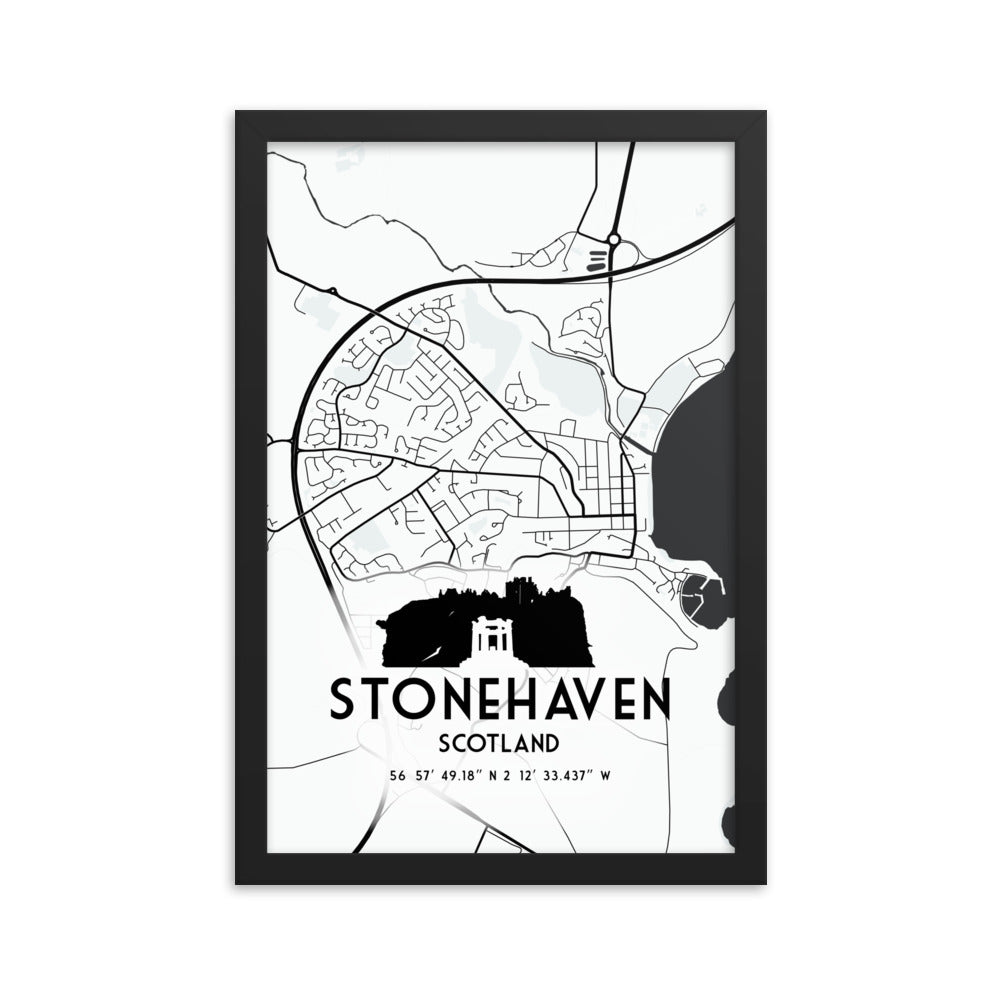 stonehaven map print 