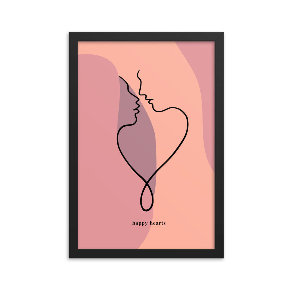 Happy Hearts Framed Print