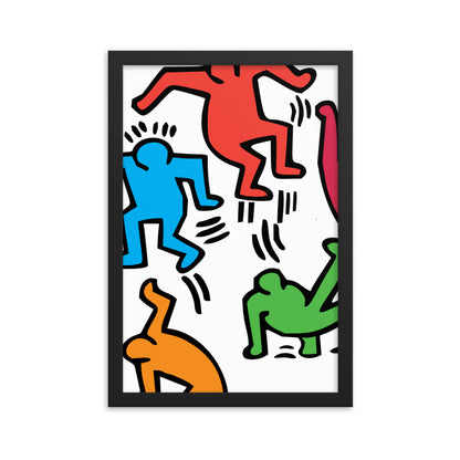Keith Haring Inspired Framed Print