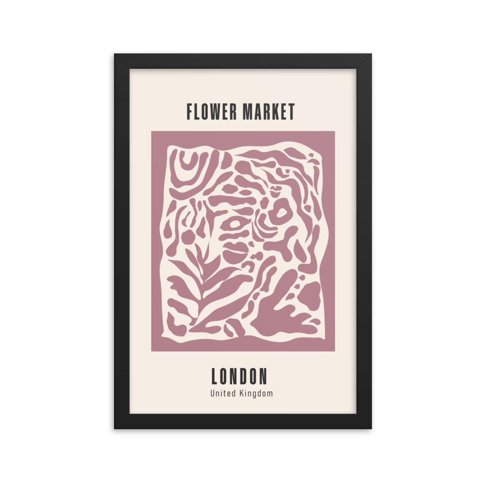 London Flower Market Framed Print