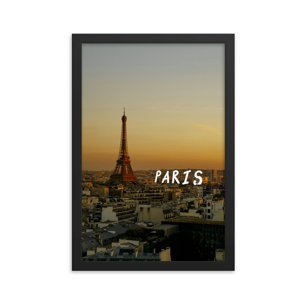 Paris in Text Framed Print