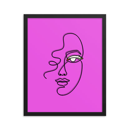 Pink Faces Framed Print