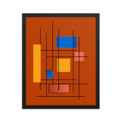 Bauhaus Brown Framed Print