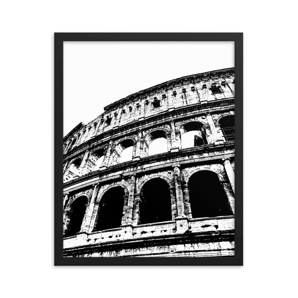 Rome Colosseum Mono Framed Print