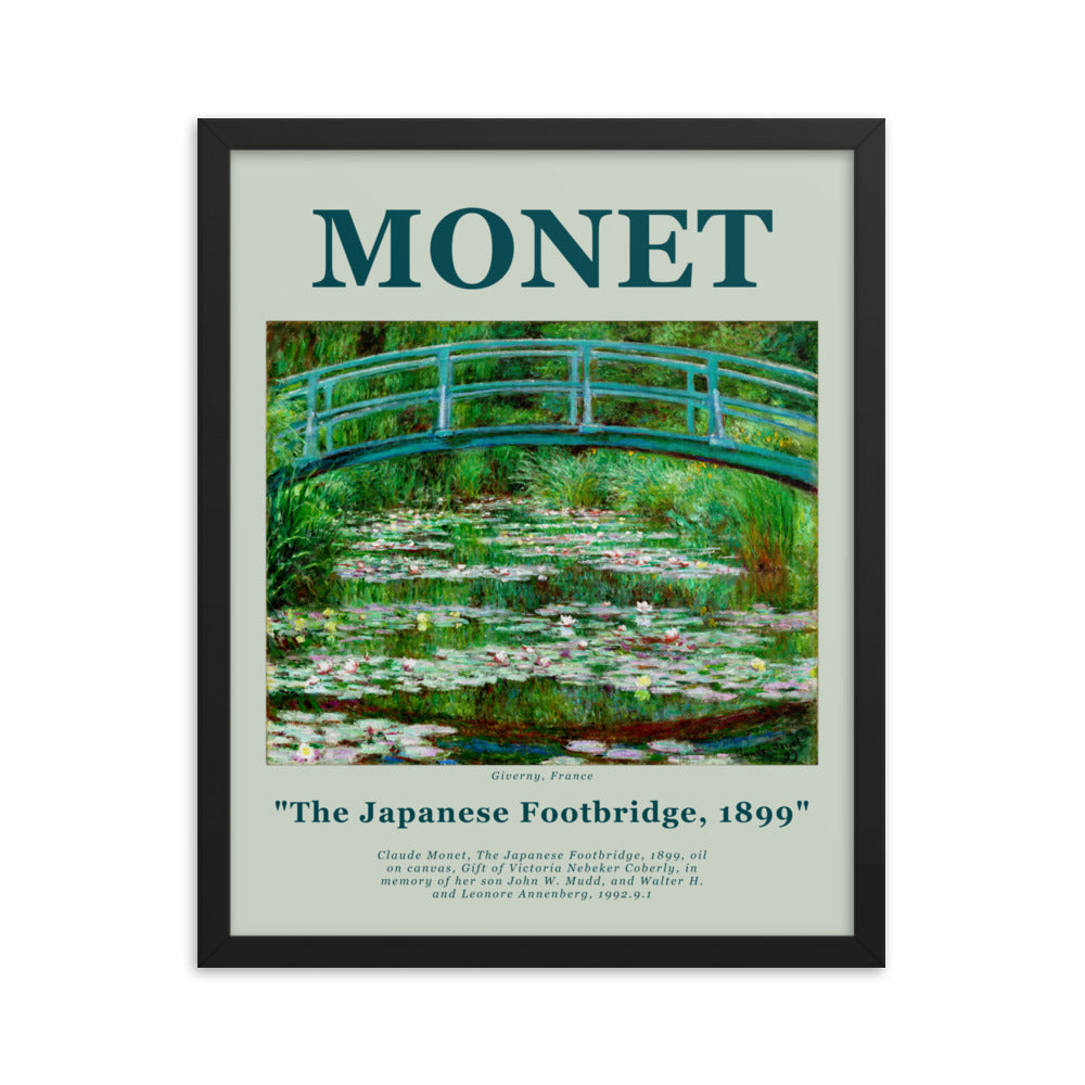 The Japanese Footbridge by Monet Framed Print