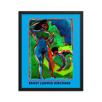 Bathing Woman (Moritzburg) by Ernst Ludwig Kirchner Framed Print