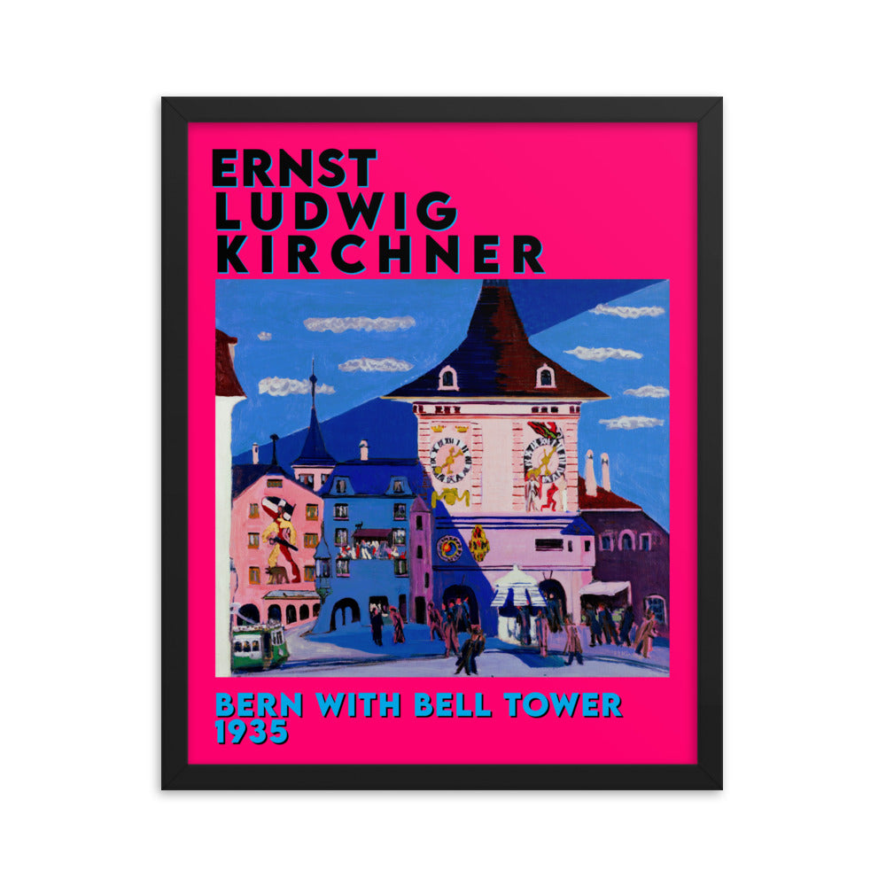 Bern with Belltower by Ernst Ludwig Kirchner Framed Print