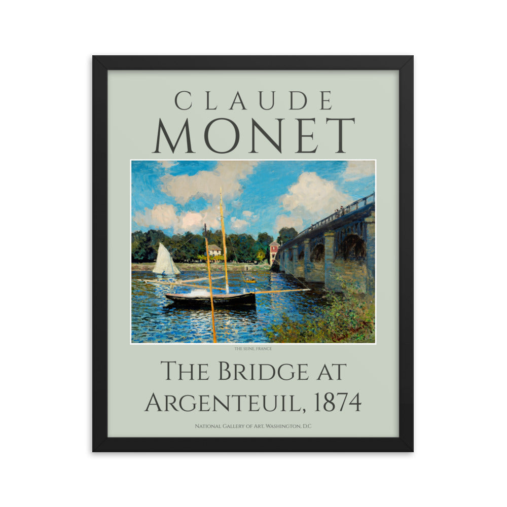 The Bridge at Argenteuil by Claude Monet Framed Print