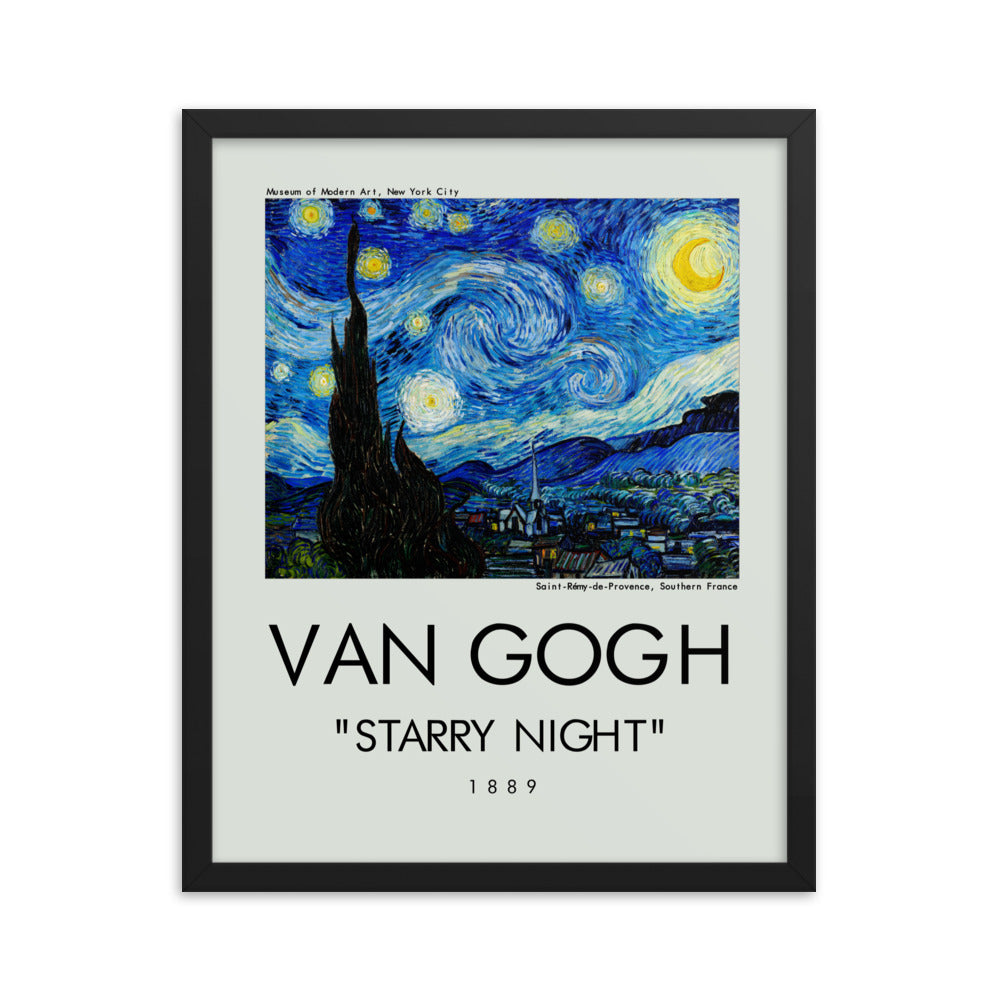 Starry Night by Vincent Van Gogh Framed