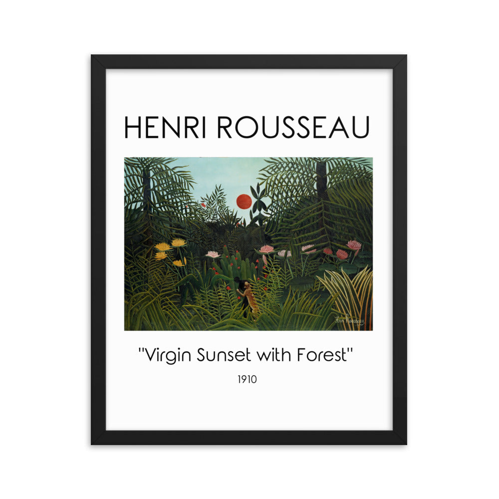 Henri Rousseau - Virgin Sunset with Forest Framed Print