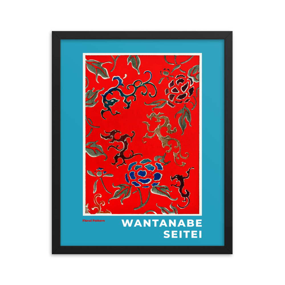 Wantanabe Setei - Floral Pattern Framed Print