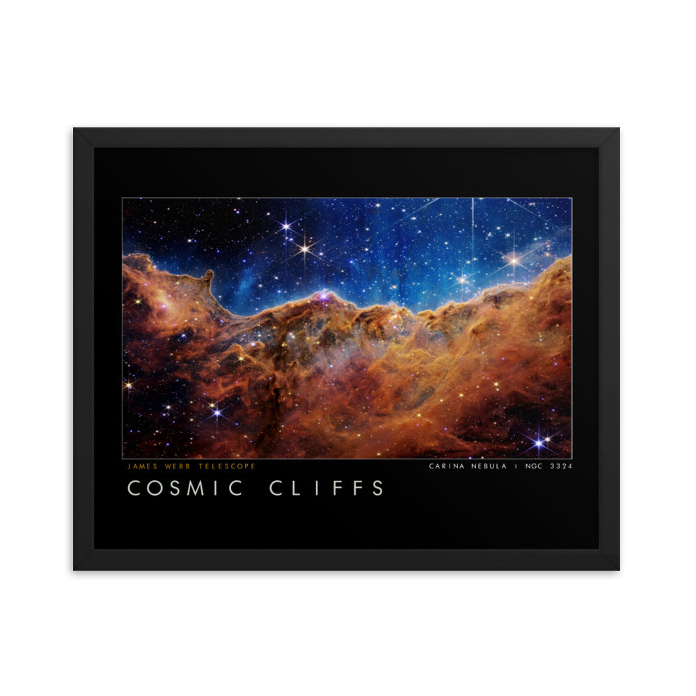 James Webb Telescope Cosmic Cliffs Framed Print