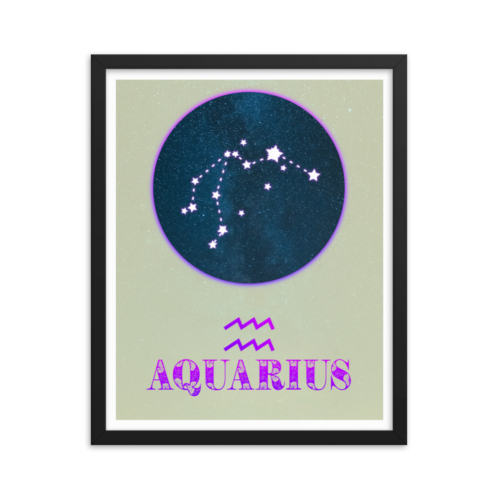 Aquarius Zodiac Framed Print