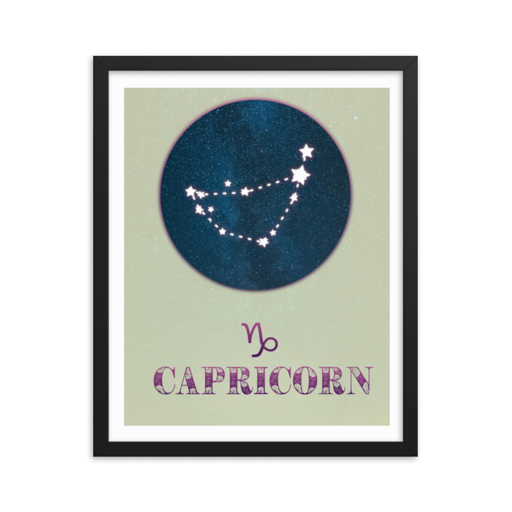 Capricorn Zodiac Framed Print