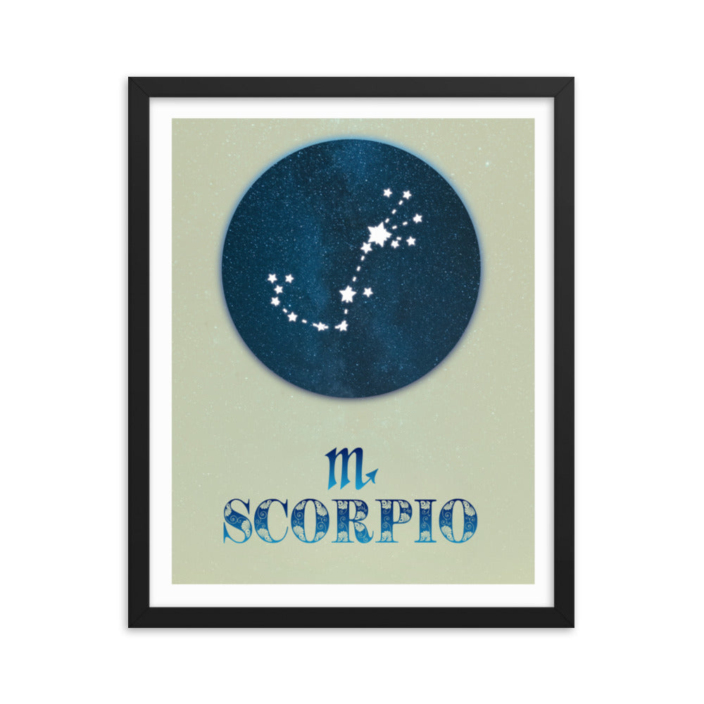 Scorpio Zodiac Framed Print